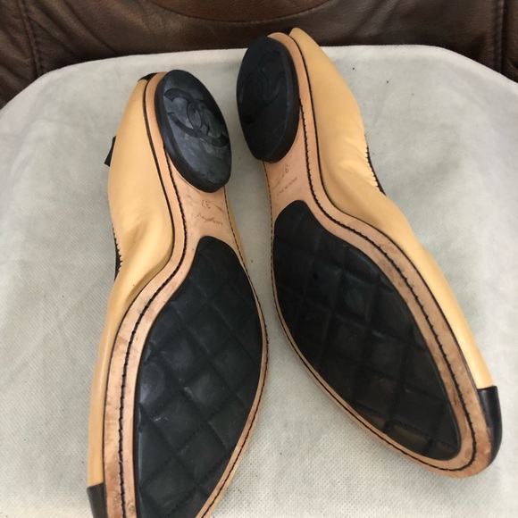 NEW Authentic Chanel Ballet Flats, size 37 - Picture 7 of 7
